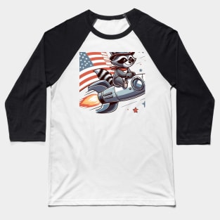 A Whimsical Tribute to American Culture in Cartoon Style Baseball T-Shirt